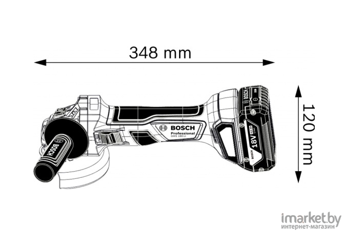 Угловая шлифмашина Bosch GWS 180-LI [0.601.9H9.0R1]