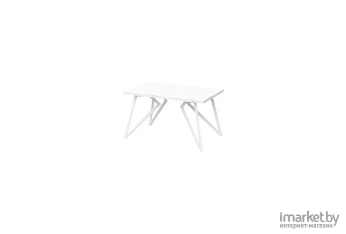 Стол обеденный Millwood Женева Л 160x80x75 дуб белый Craft/металл черный