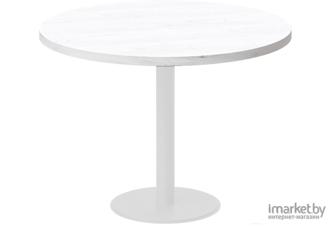 Стол обеденный Millwood Лофт Хельсинки 6 Л D110x750 дуб белый Craft/металл белый