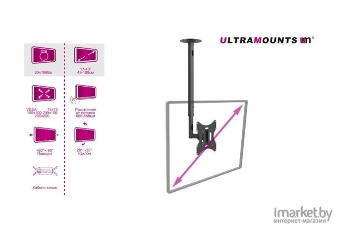 Кронштейн Ultramounts UM 890 черный
