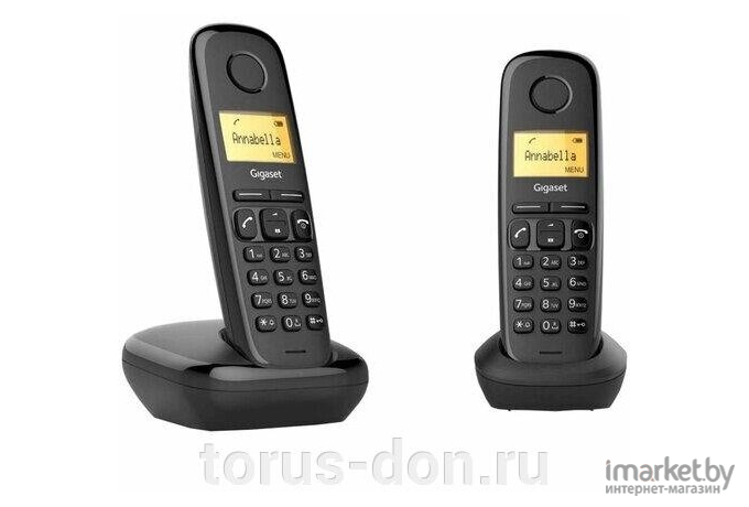 Радиотелефон DECT Gigaset A170 DUO RUS черный [L36852-H2802-S301]