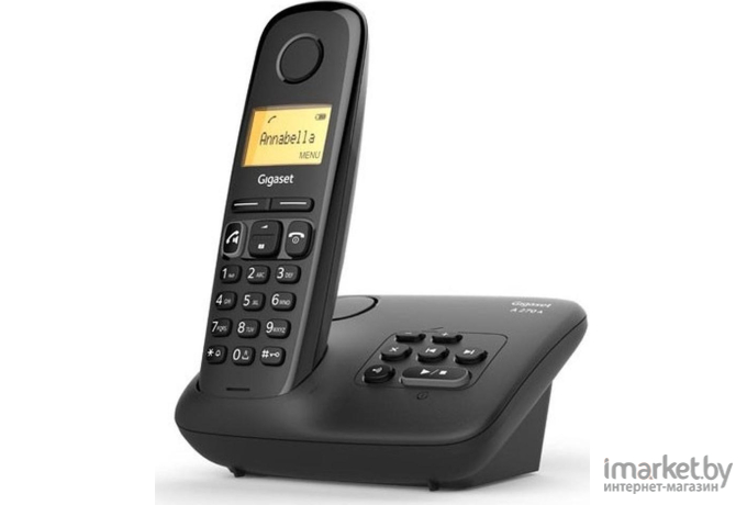 Радиотелефон DECT Gigaset A270A AM RUS черный [S30852-H2832-S301]