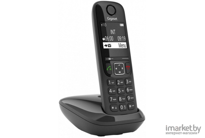 Радиотелефон DECT Gigaset AS690 RUS SYS  АОН черный [S30852-H2816-S301]