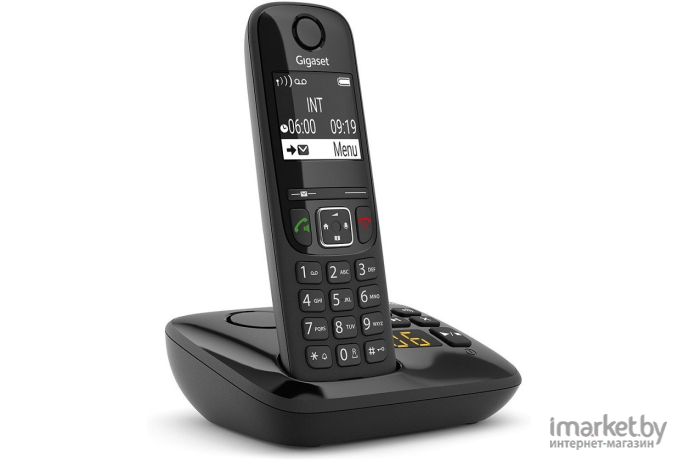 Радиотелефон DECT Gigaset AS690A RUS черный [S30852-H2836-S301]