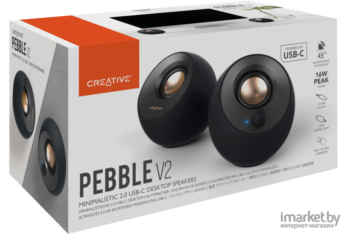 Портативная акустика Creative Pebble V2 MF1695 [51MF1695AA000]