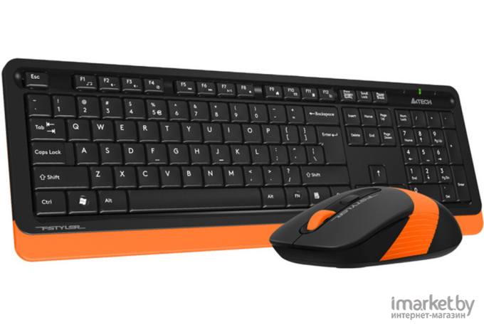 Набор периферии A4Tech Fstyler FG1010 черный/оранжевый [FG1010 ORANGE]