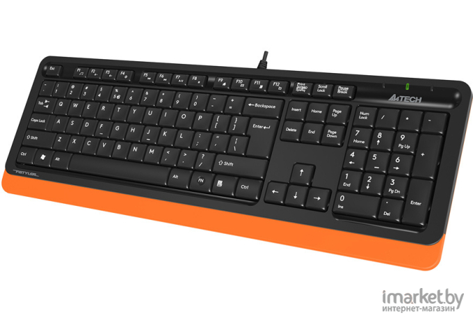 Клавиатура A4Tech Fstyler FK10  USB черный/оранжевый [FK10 ORANGE]