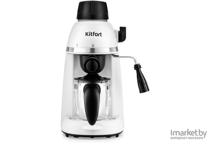 Кофеварка Kitfort КТ-760-2 белый/черный