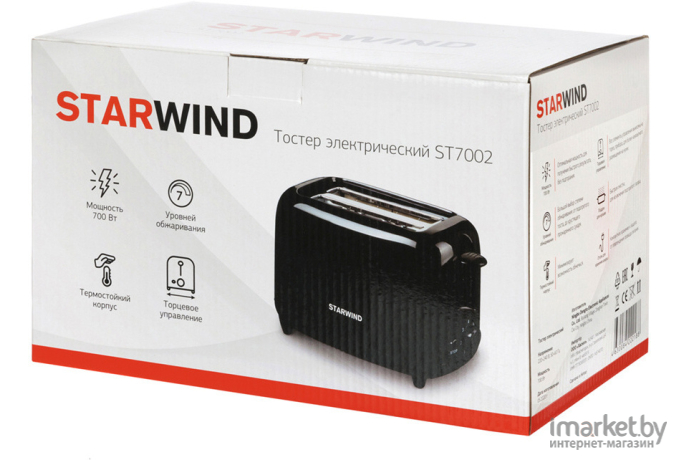 Тостер StarWind ST7002 черный