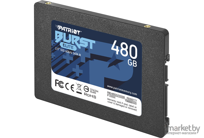 SSD диск Patriot SATA III 480Gb [PBE480GS25SSDR]