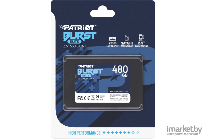 SSD диск Patriot SATA III 480Gb [PBE480GS25SSDR]