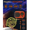 Радиоприемник TELEFUNKEN TF-1682B оранжевый/золотистый