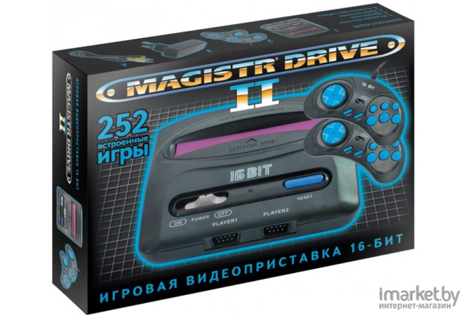 Игровая приставка Sega Magistr Drive 2 Little 252 игры черный (ConSkDn99)