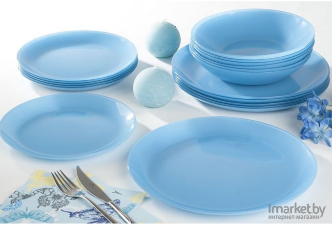 Набор тарелок Luminarc Diwali голубой [P2962]