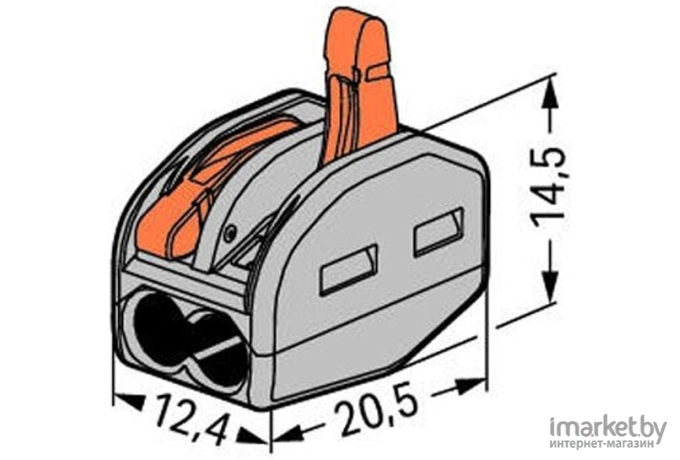 Аксессуары для освещения WAGO Клемма 222-412 59927 50шт