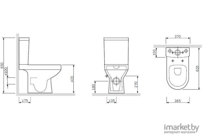 Унитаз AM.PM Spirit FlashClean C708600WH без крышки