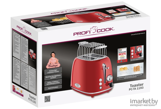 Тостер ProfiCook PC-TA 1193 красный