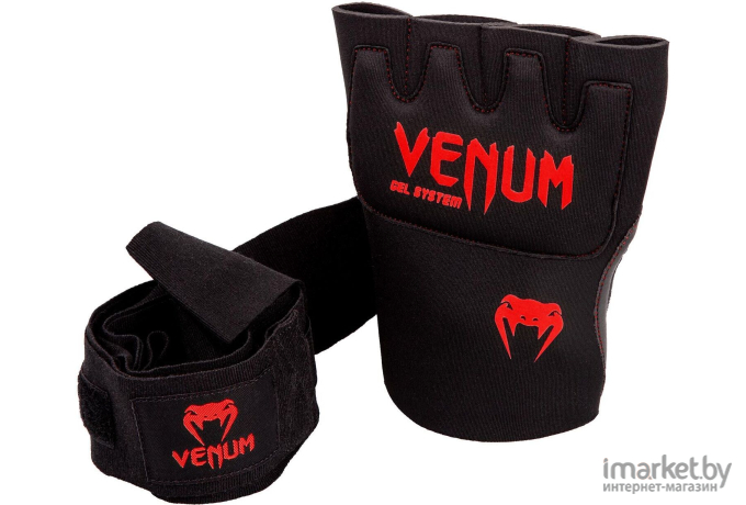 Боксерский бинт Venum Kontact Gel Glove черный/красный [VE\VENUM-0181-100\BR-00-00]