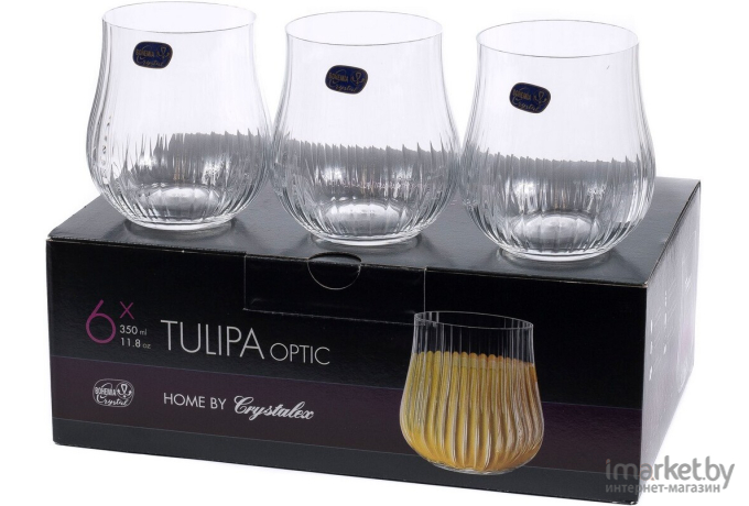Набор стаканов Bohemia Tulipa optic [25300/36/350]