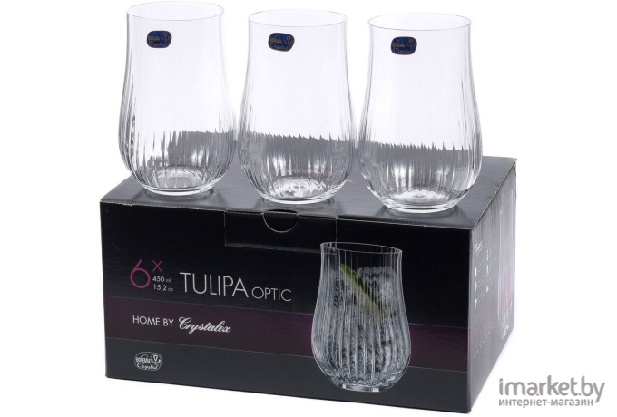 Набор стаканов Bohemia Tulipa optic [25300/36/450]