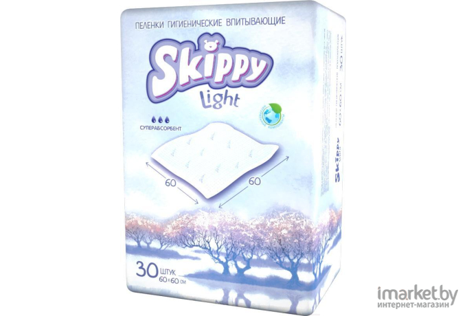 Пеленка Skippy Light с суперабсорбентом 60x60 120шт