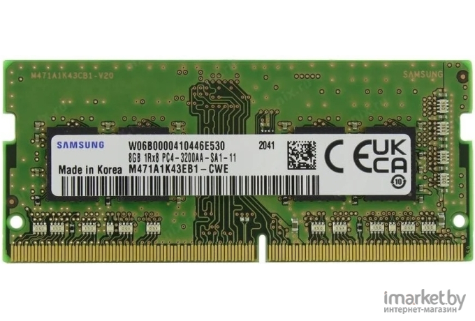 Оперативная память Samsung 8GB SODIMM DDR4 3200Mhz [M471A1K43EB1-CWE]