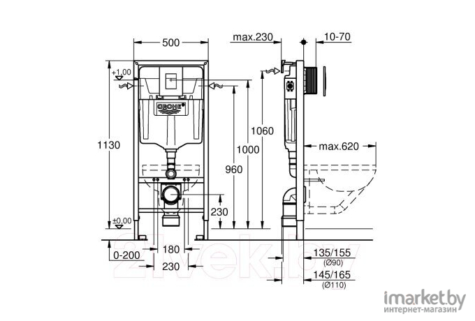 Унитаз WeltWasser Merzbach 004 MT-WT белый матовый