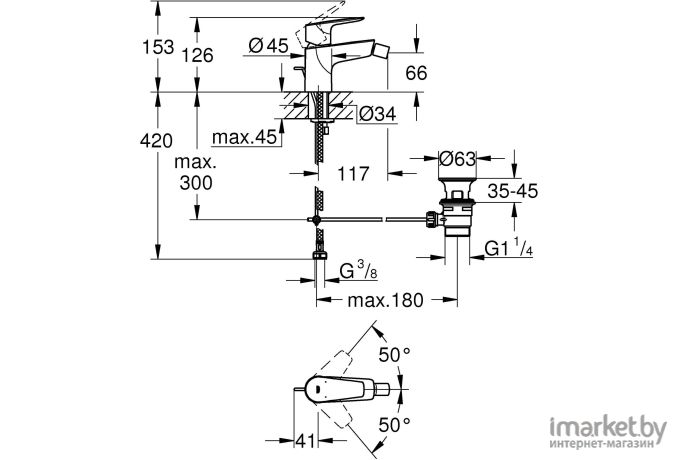 Смеситель Grohe Bauedge [23331001]