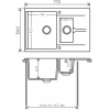 Кухонная мойка Polygran Brig-770 белый хлопок [4623722473400]