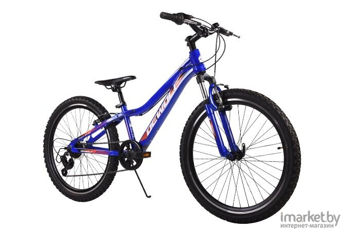 Велосипед Dewolf Ridly JR 24  OSO электро-синий/красно-оранжевый/черный/белый [DWF2124020000]