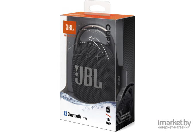 Портативная акустика JBL Clip 4 черный [JBLCLIP4BLK]