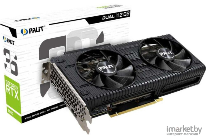 Видеокарта Palit NVIDIA GeForce RTX 3060 DUAL  12Gb GDDR6 [NE63060019K9-190AD]