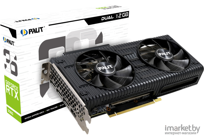 Видеокарта Palit NVIDIA GeForce RTX 3060 DUAL  12Gb GDDR6 [NE63060019K9-190AD]