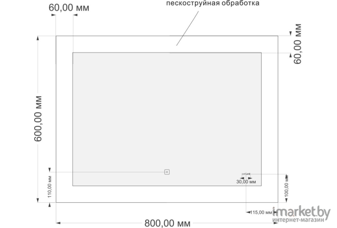 Зеркало для ванной Cersanit LED 030 80*60 с подсветкой [KN-LU-LED030*80-d-Os]