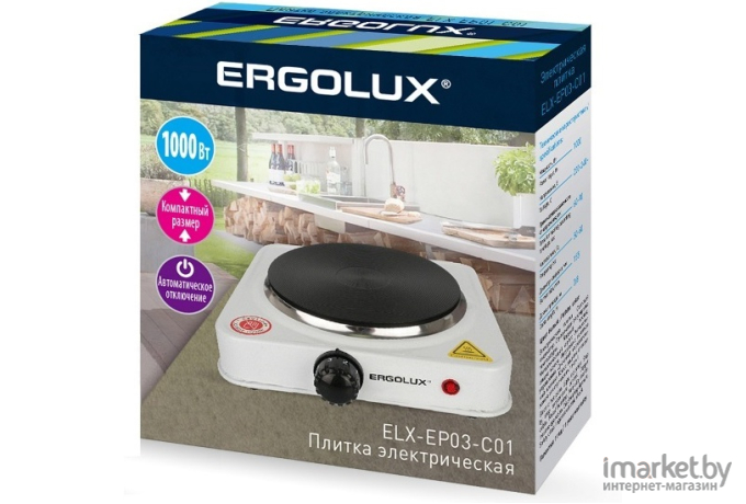 Настольная плита Ergolux ELX-EP03-C01 белый