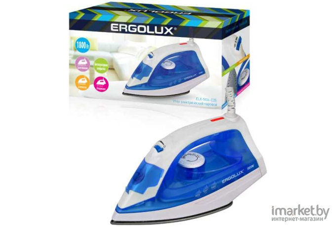 Утюг Ergolux ELX-SI04-C35 синий/белый