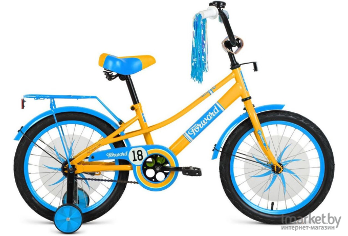 Велосипед Forward Azure 20 2021 желтый/голубой [1BKW1C101005]