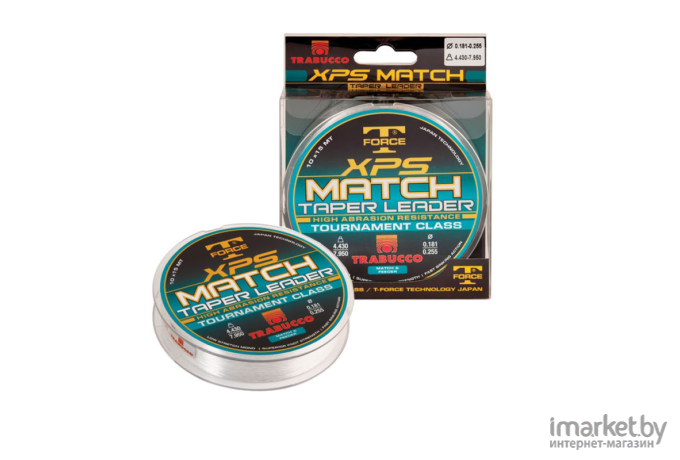 Леска монофильная Trabucco T-FORCE XPS MATCH TAPER LEADER 15 м 0,20-0,32 мм [052-02-040]