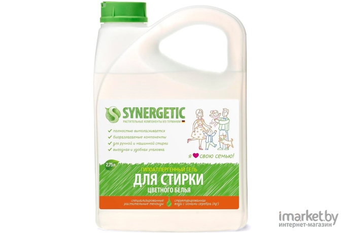 Гель для стирки Synergetic для цветного белья 2.75 л