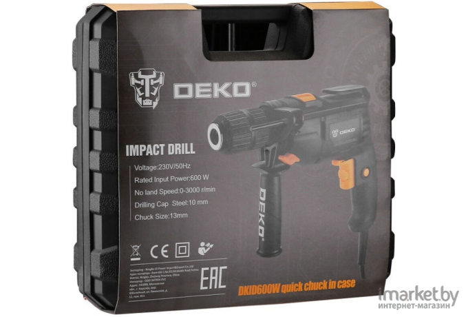 Электродрель Deko DKID600W SET 1 [063-4163]