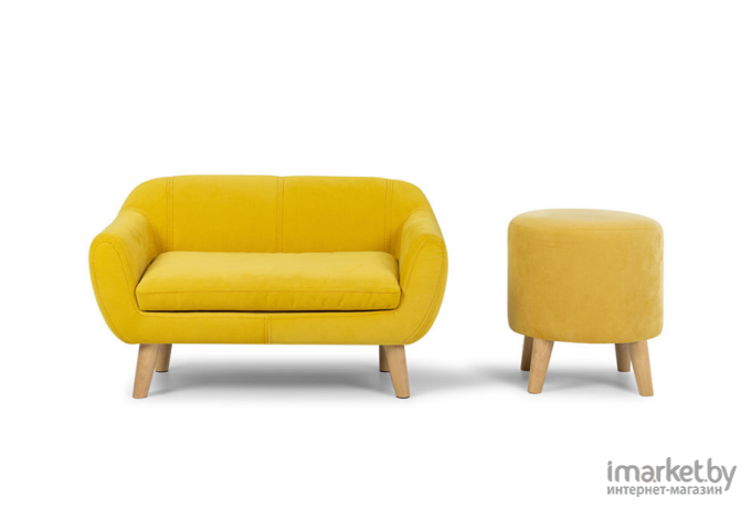 Пуф Woodcraft Роттердам Мини Velvet Yellow