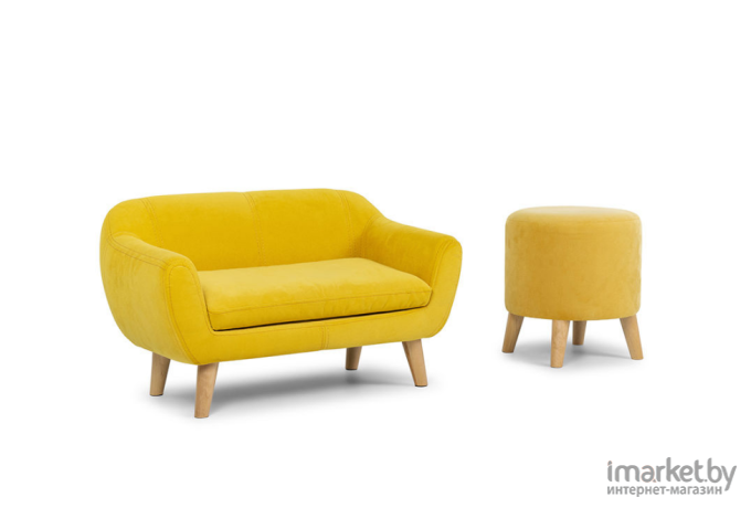 Пуф Woodcraft Роттердам Мини Velvet Yellow