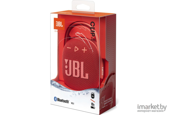 Портативная акустика JBL CLIP 4 Red [JBLCLIP4RED]