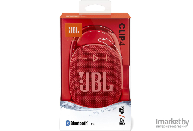 Портативная акустика JBL CLIP 4 Red [JBLCLIP4RED]