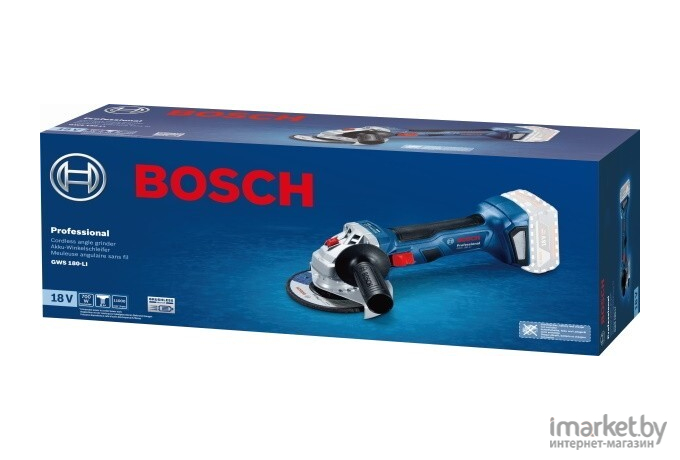 Угловая шлифмашина Bosch GWS 180-LI [06019H9025]