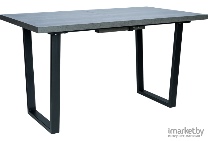 Стол обеденный Leset Ларс 2Р бетон/металл черный