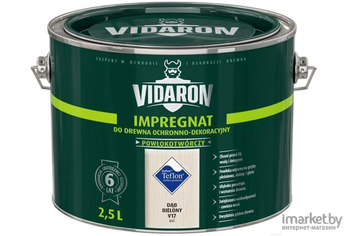 Защитно-декоративный состав Vidaron  Vidaron Impregnant V17 2.5л дуб беленый