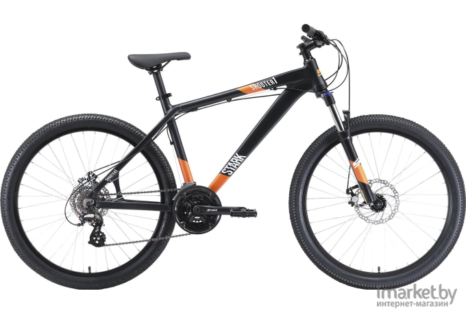 Велосипед Stark Shooter-1 2020 18 чёрный/белый/оранжевый [H000014804]