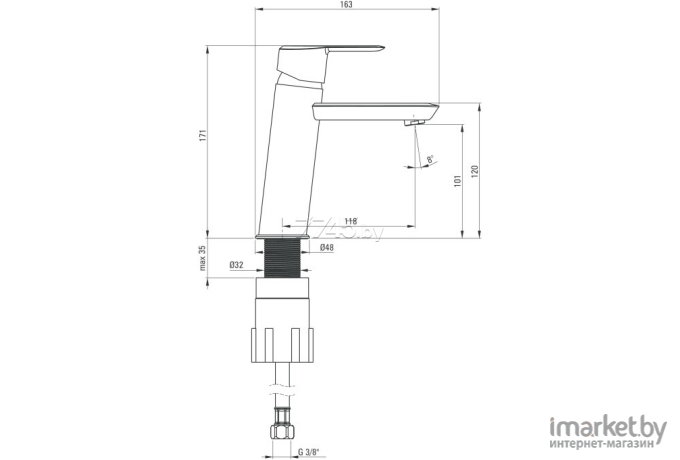 Смеситель Deante Arnika Titanium BQA D21M