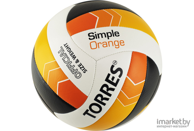 Волейбольный мяч Torres SIMPLE ORANGE р.5 [V32125]